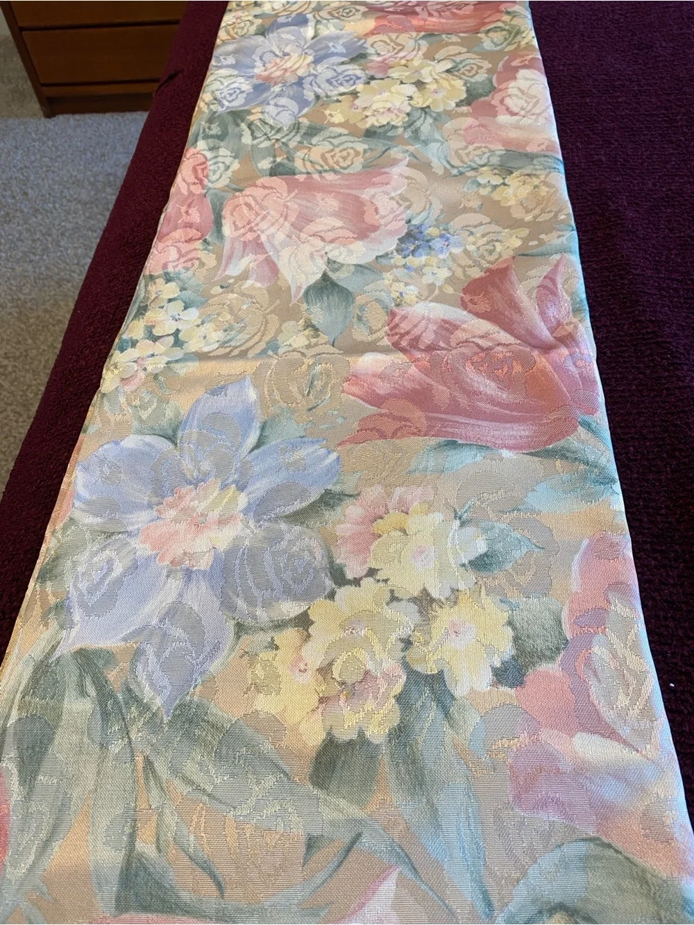 Vintage Curtains Jacquard Fabric, 2 Panels
